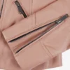 Womens Ninfa Leather Pink Jacket