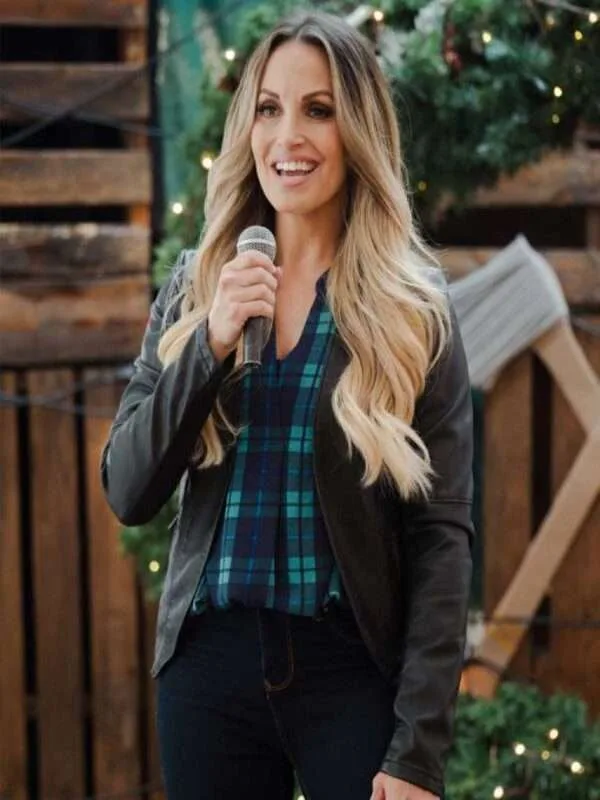 Christmas in the Rockies Marie Brown Leather Jacket