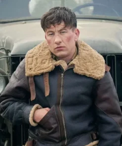 Barry Keoghan Fur Leather Jacket