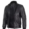 mens-black-cowhide-leather-bomber-jacket