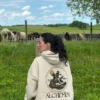 Cream Hoodie in the Countryside